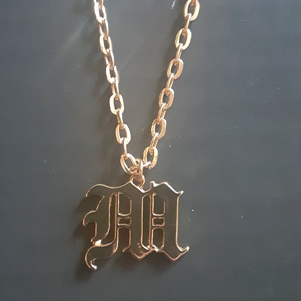 M Initial Necklace 8$